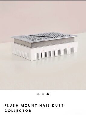 Valentino White and Silver Flush Mount Nail Dust Collector
